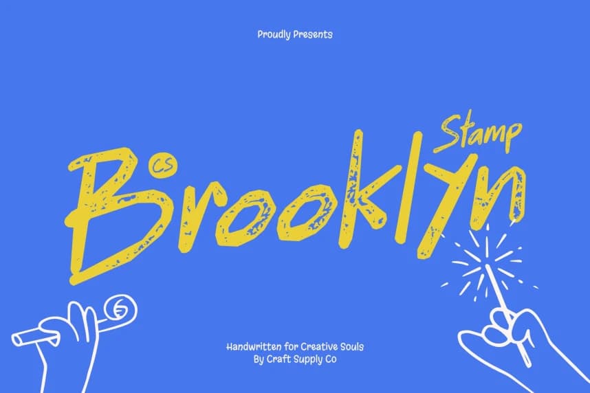CS Brooklyn Stamp Font – Görüntü creative asset