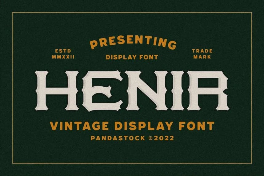 Henir Vintage Font – Görüntü creative asset