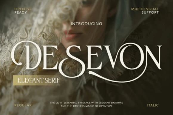 Desevon Font – Serif Yazı Tipi creative asset