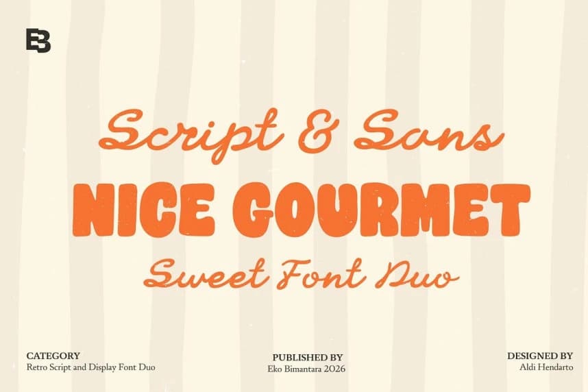 Nice Gourmet Script Font