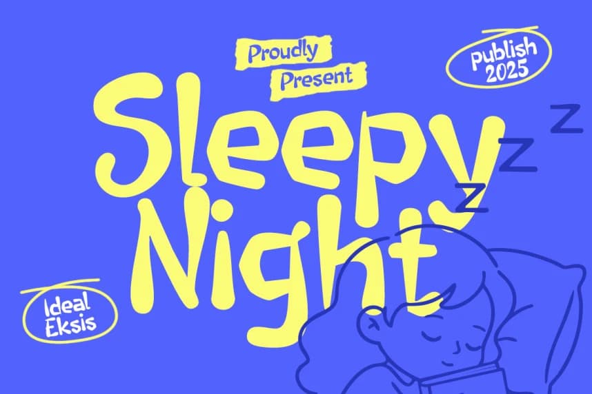 Sleepy Night Playful Font