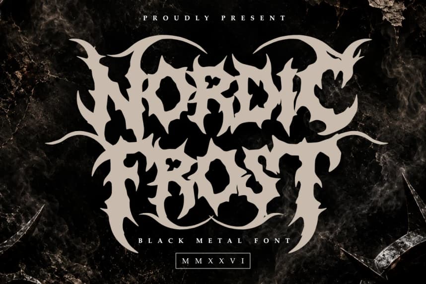 Nordic Frost Font – Sans Serif creative asset