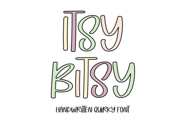 Itsy Bitsy Yazı Tipi – El Yazısı creative asset