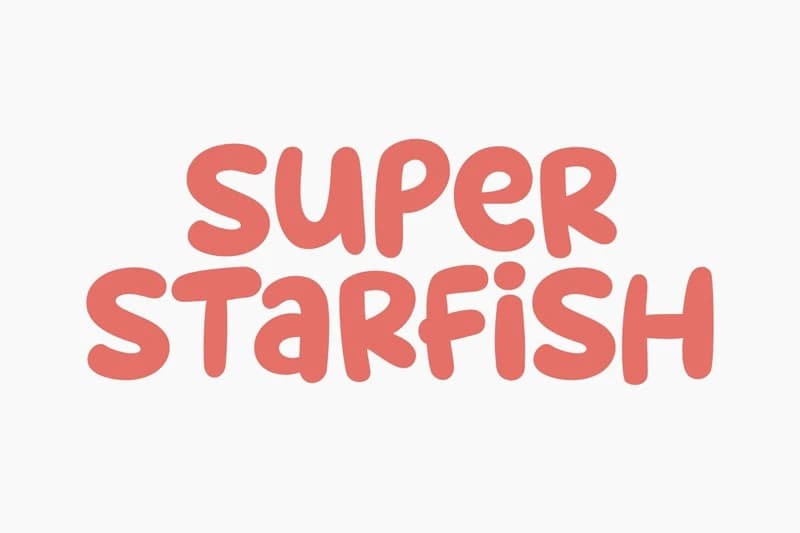 Super Starfish Font – Display creative asset