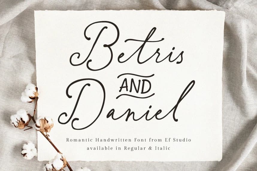 Betris & Daniel Yazı Tipi – El Yazısı creative asset