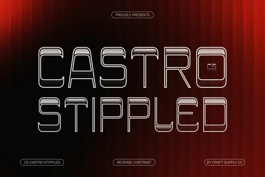 CS Castro Stippled Font – Görüntü creative asset