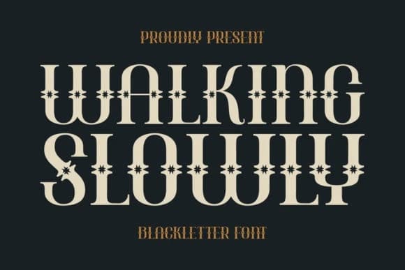 Walking Slowly Font – Görüntü creative asset