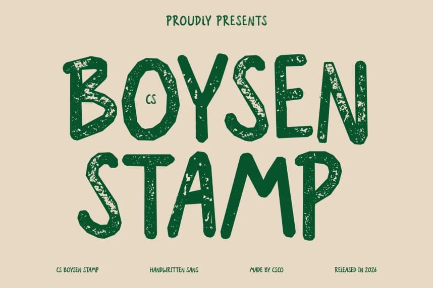 CS Boysen Stamp Font