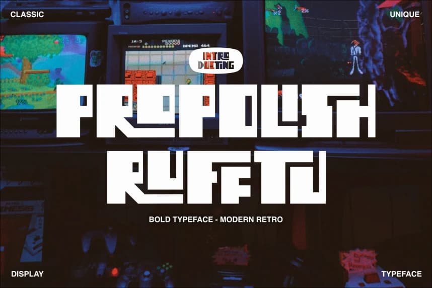 Propolish Rufftu Display Font – Display creative asset