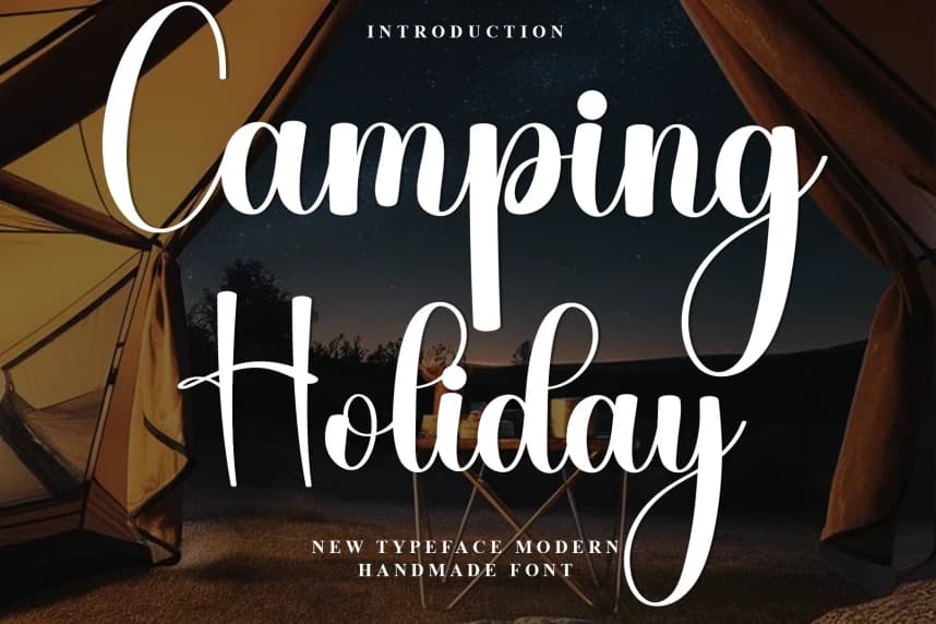 Camping Holiday Script Font