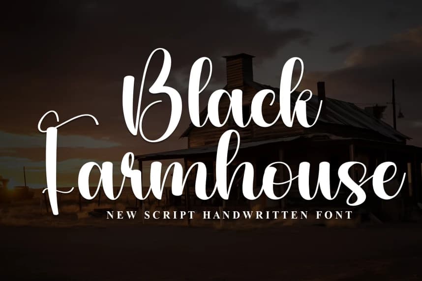 Black Farmhouse – Casual Handwritten Script Font