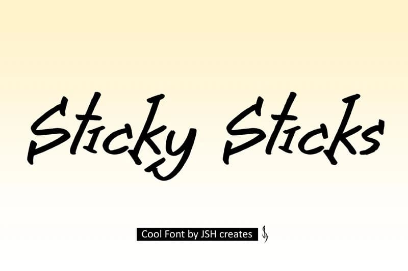 Sticky Sticks Font