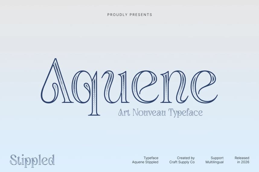Aquene Stippled Font
