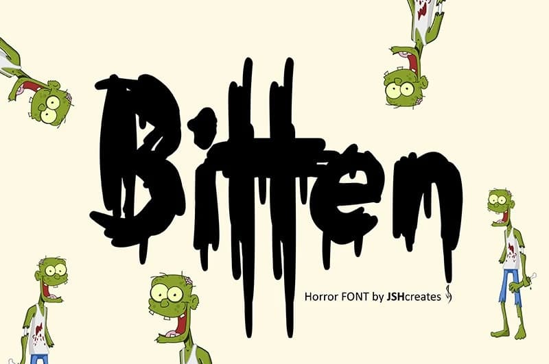 Bitten Horror Font