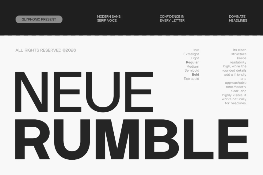 GC Neue Rumble – Modern Elegant Sans Font