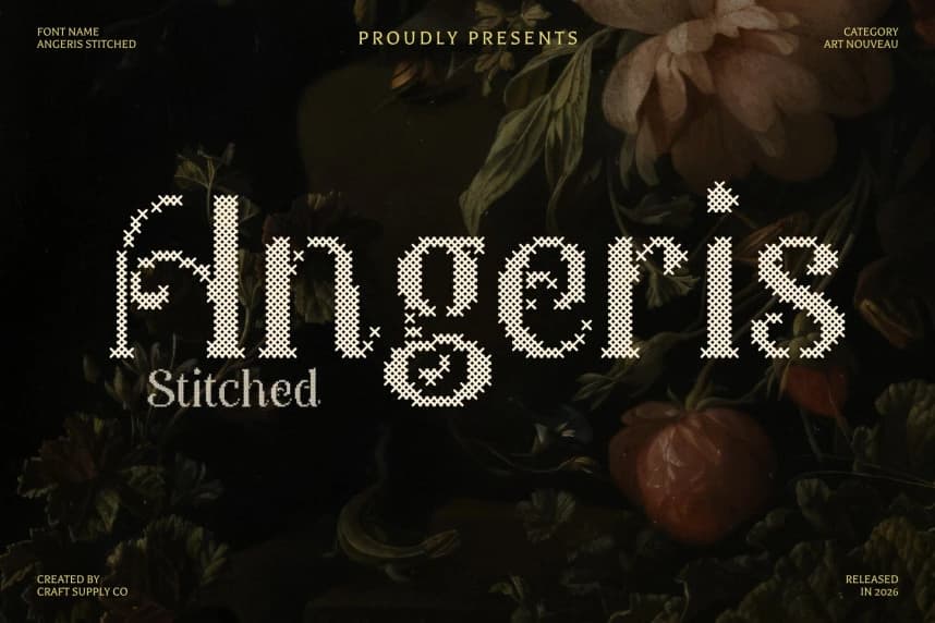 Angeris Stitched Font