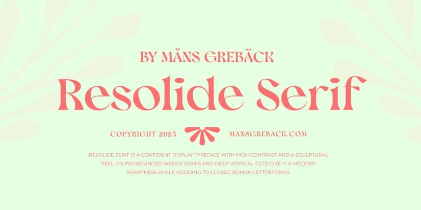 Resolide Serif Font