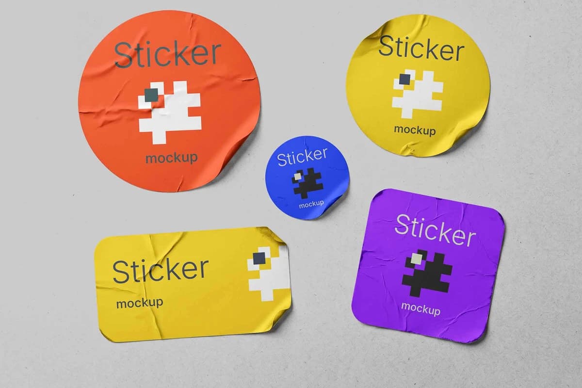 Sticker Mockup Koleksiyonu
