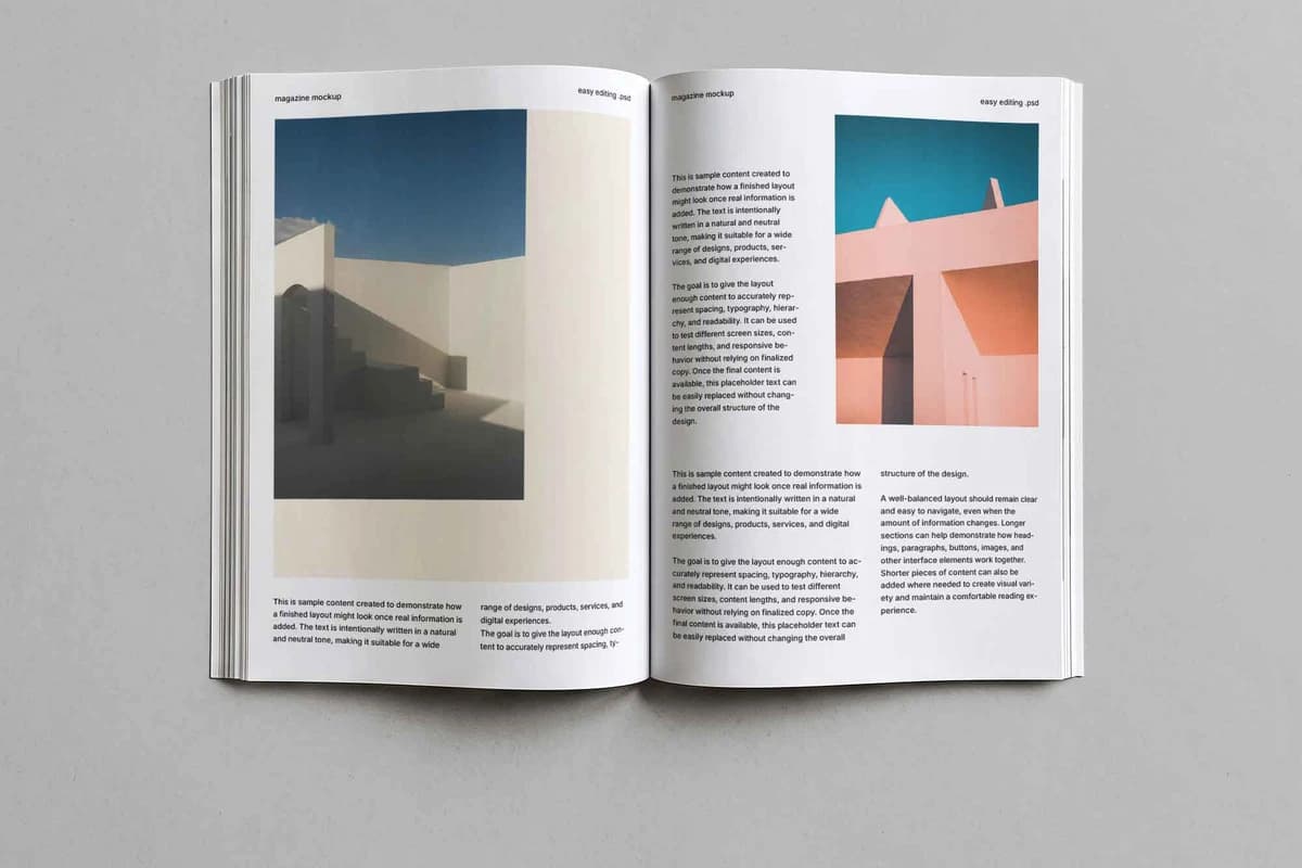 Klasik Open Magazine Mockup (PSD)