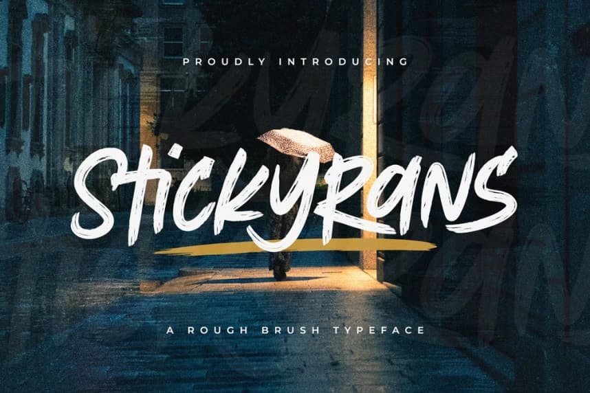 Stickyrans Brush Font