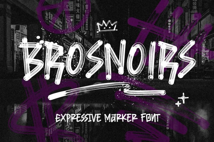 Brosnoirs Brush Font