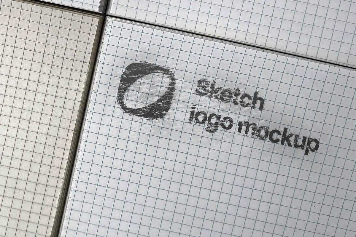 Free Sketch Logo Mockup (PSD)