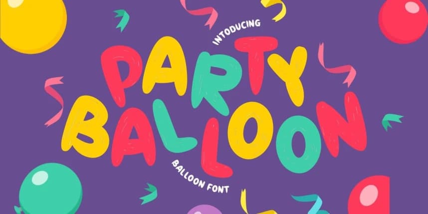 Party Balloon Font