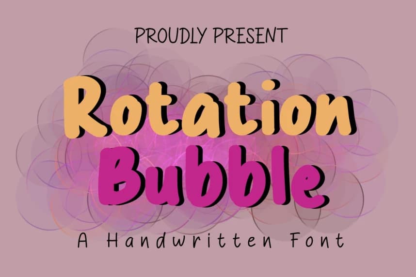 Rotation Bubble Font