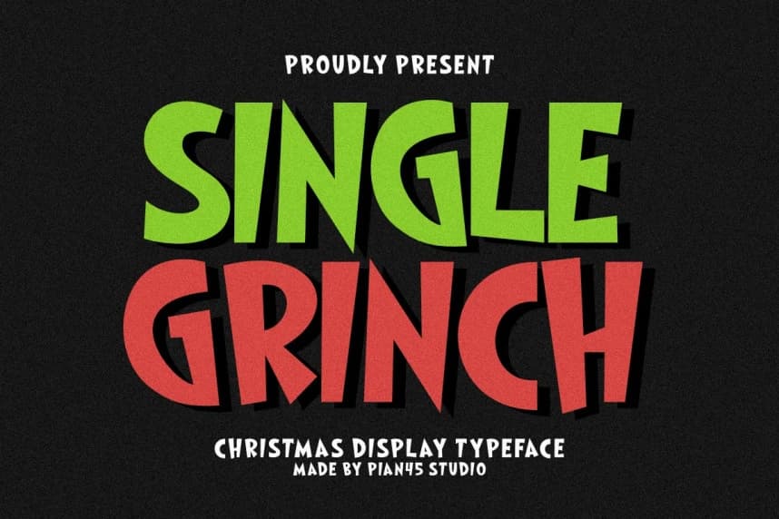 Single Grinch Display Font