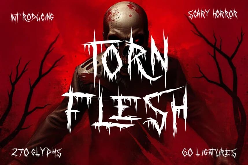 Torn Flesh Font