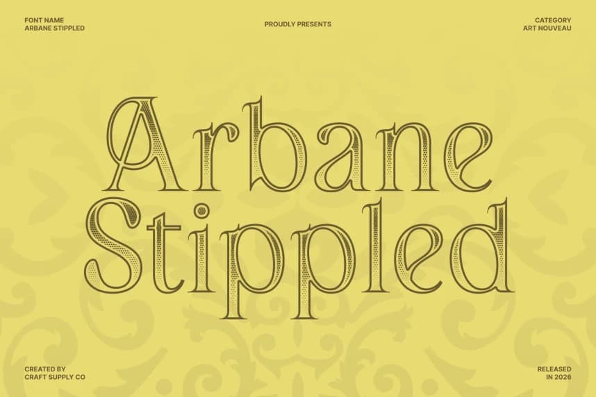 Arbane Stippled Font